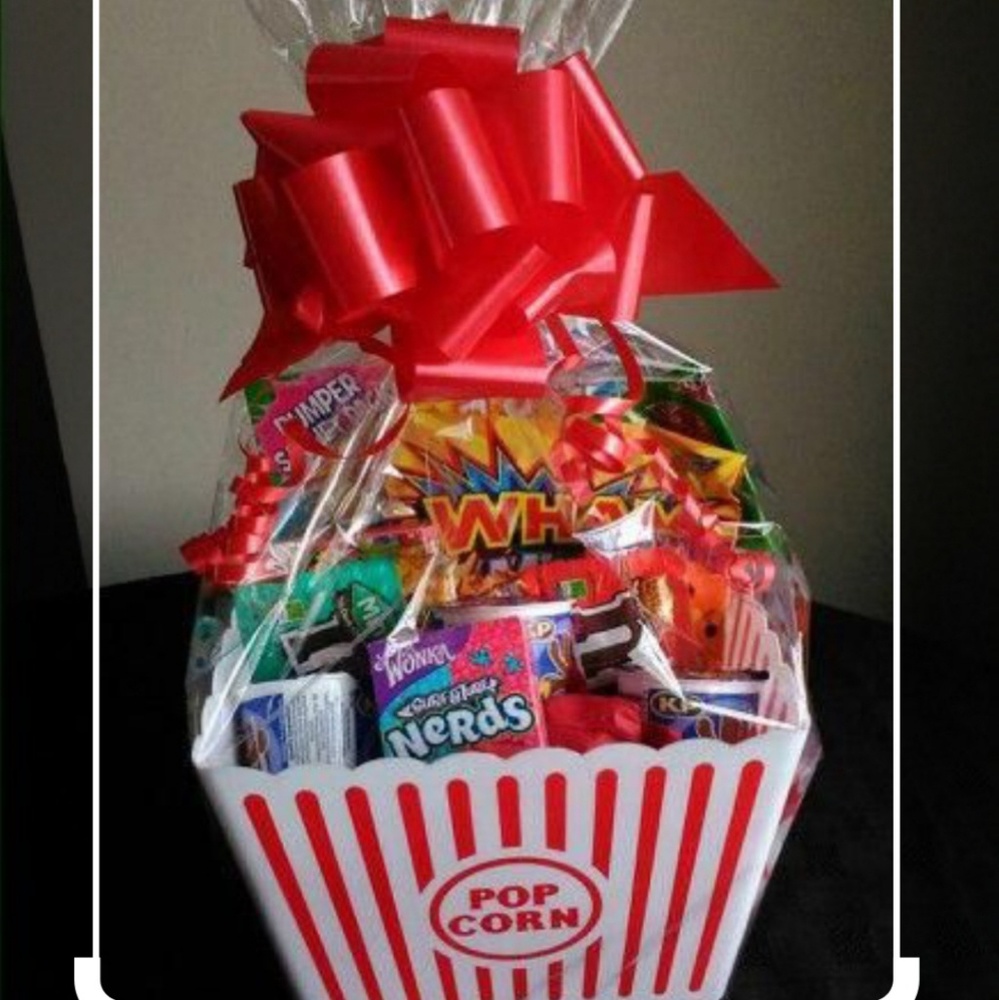 LG Popcorn gift basket movie night lounge date bff
